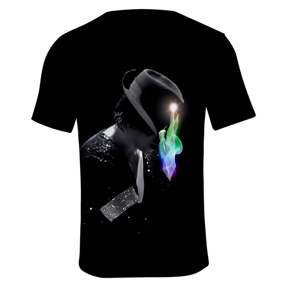 Michael Jackson 3D Printed T-Shirt Quick Dry Casual Summer Short Sleeve 100% Cotton Jersey Factory Price Cheap Clothes