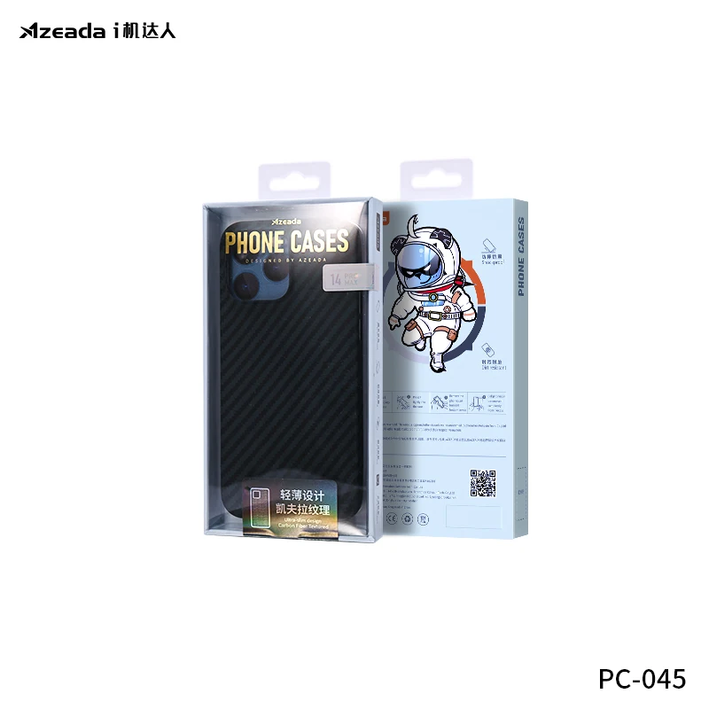 PRODA/AZEADA Super Slim Carbon Fiber Case for iPhone 14 13 12 11 Ultra Thin Protective Mobile Phone Cover
