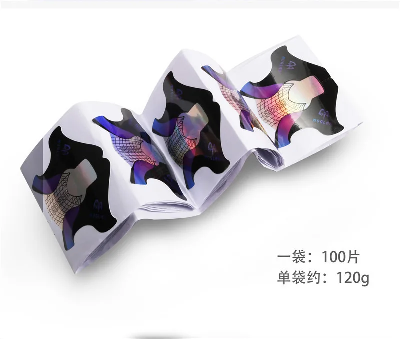 Hot Sale 300/100pcs Nail Extension Paper Holder Roll UV Gel Tips Forms Laser Phototherapy Extend Sticker Manicure Gel Tools