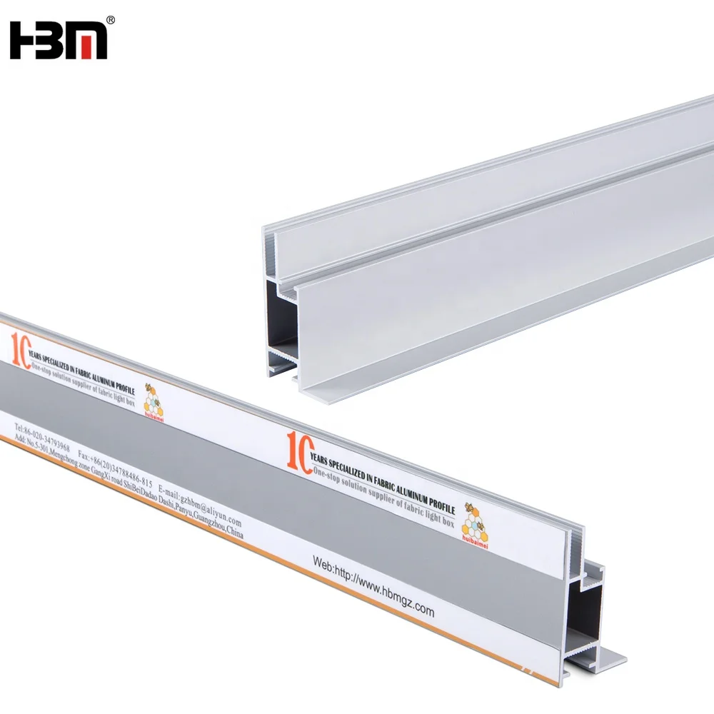 Hexagon wall light box SEG textile display anodised aluminum extrusion profiles fabric frame manufacturer