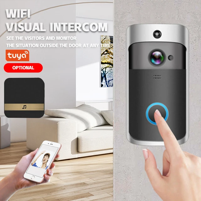 Mingke завод 2-проводной Видео Wi-Fi Home Tuya домофонный звонок по кольцевому объективу умный беспроводной