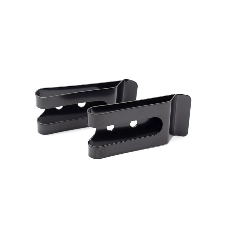 Metal Steel black plated spring belt clip for leather holsters