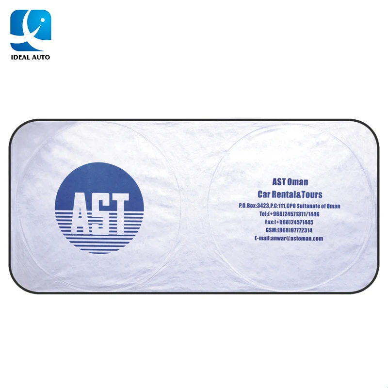 silver coated Polyester front car sunshade auto shade