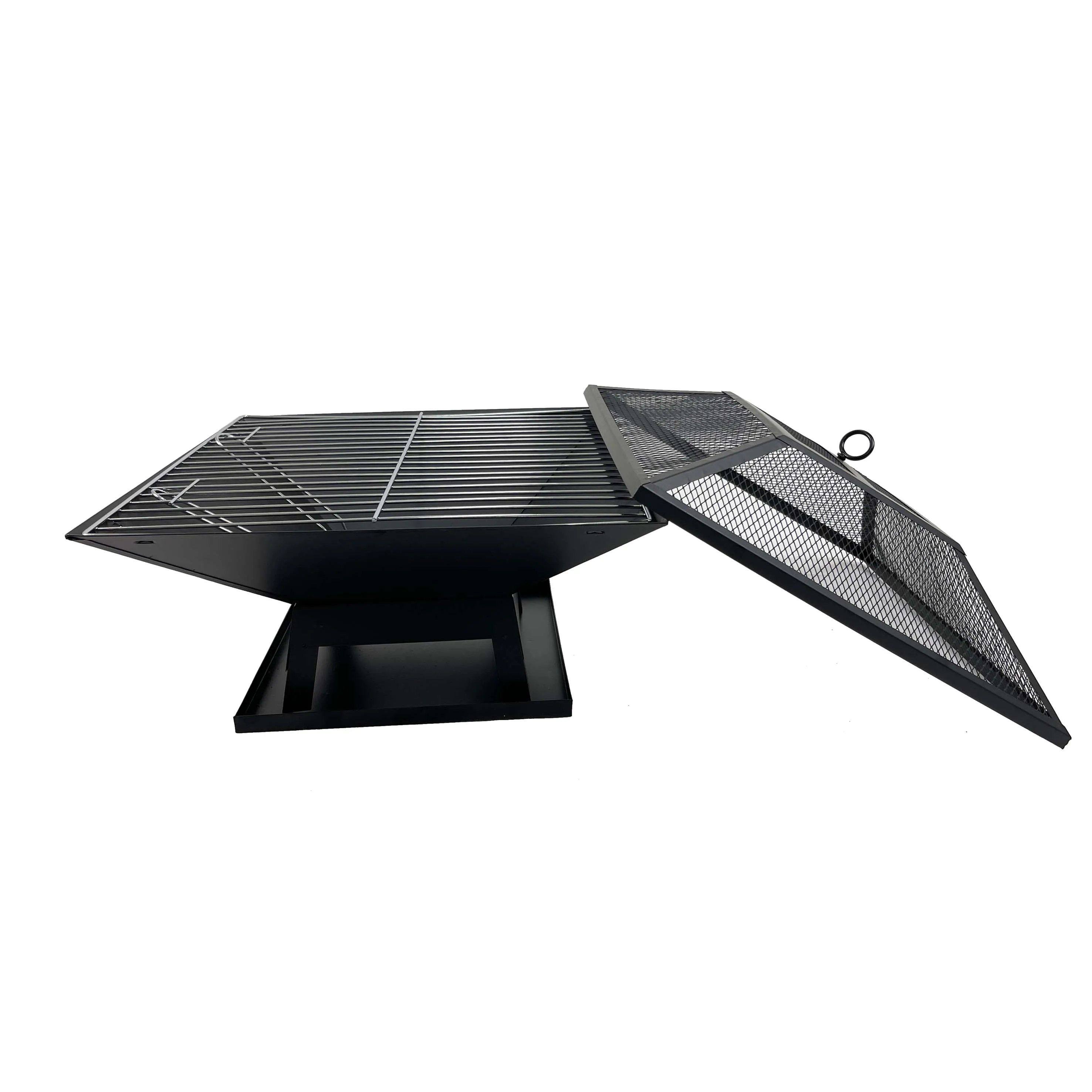 New Products Tripod Scaffolding Plank Portable Barbecue Grill Bbq Stove Wood Fire Pit For Outdoor Camping