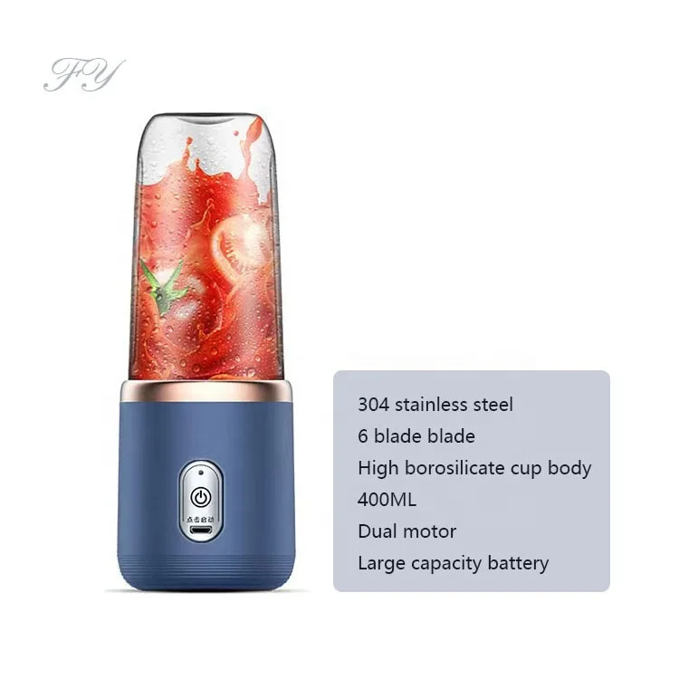 Portable Juicer Blender Usb Travel Juice Cup Baby Food Mixing Machine With 1200mah Rechargeable Battery