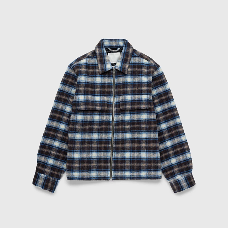 Man Clothing T-shirt and Jacket Breathable Hip Hop Lined Shirt Wool Shirts Jackets Crop Top Varsity Jackets China Woven for Men