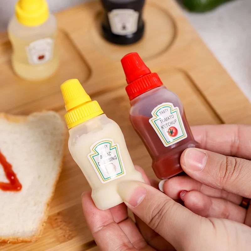 Mini Ketchup Bottle Mini Condiment Dispenser Honey Mustard Squeeze Sauce Container