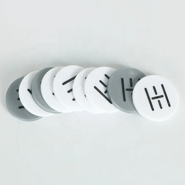 Factory Wholesale Plastic Game Colored Wedding Transparent Token 8mm