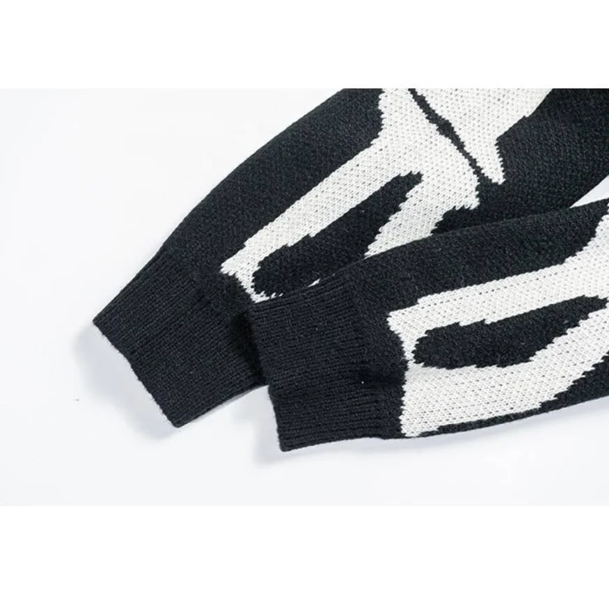 2022 Custom LOGO OEM & ODM men sweater Jacquard pullover knitwear cotton Knitted Long Sleeve knit crew neck sweater men