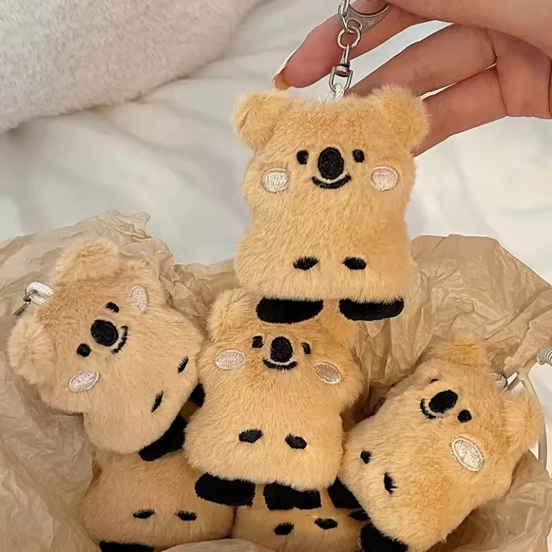 Hot Sale Wholesale Fluffy Stuffed Animals Key Ring Accessories Customized Designs Mini Plush Toy Koala Fur Keychain