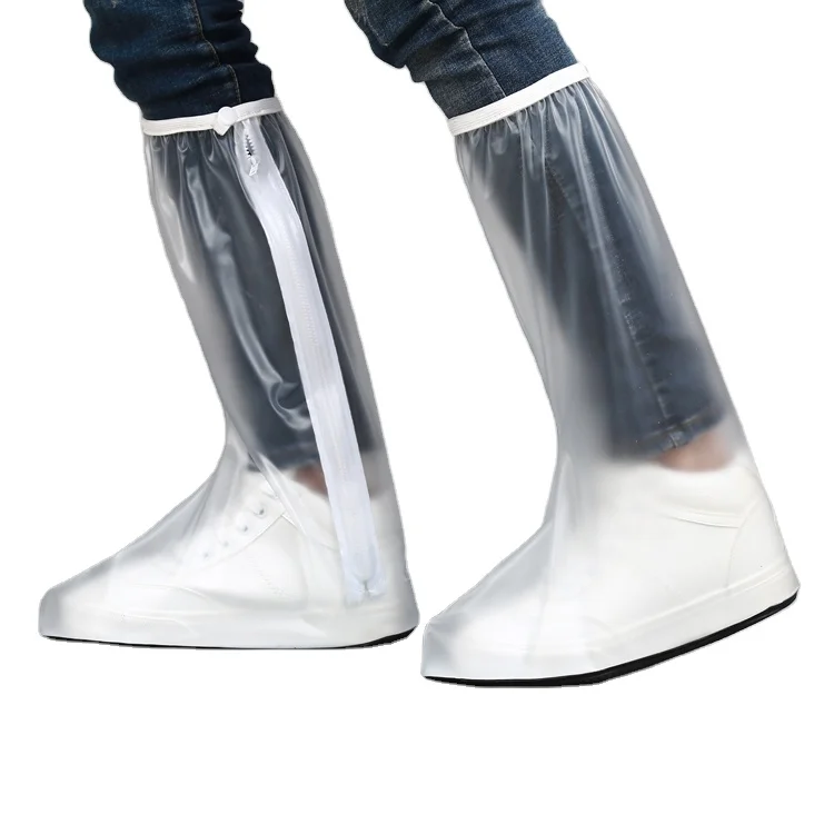 Wholesale custom reusable clear rain boots non slip outdoor waterproof protector shoe cover rain boot cover
