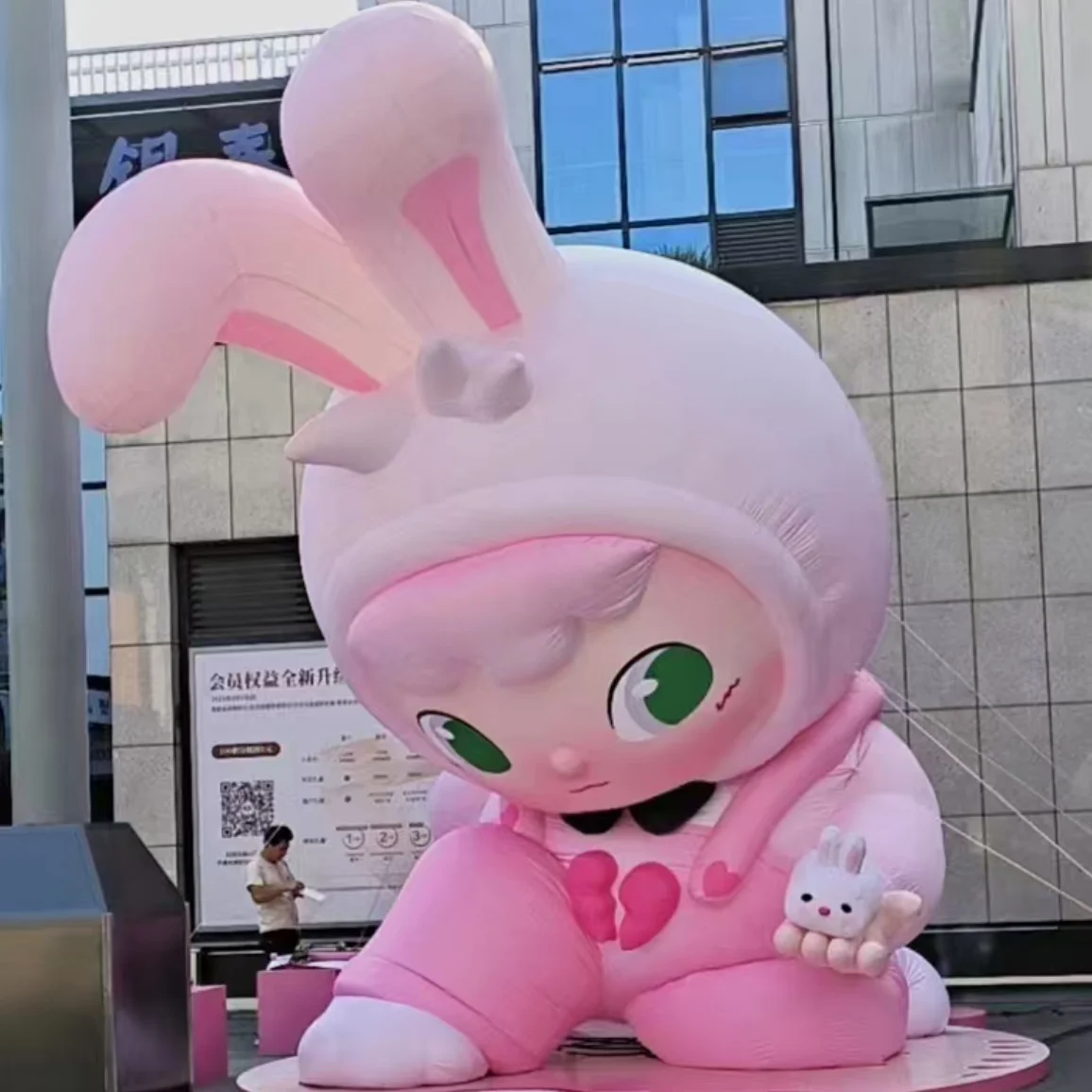 Customized LED Light Outdoor Waterproof Inflatable Rabbit Giant Inflatable Mascot Model