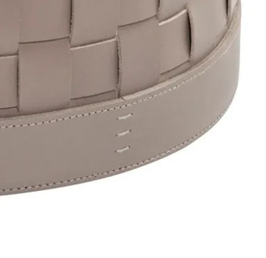 Multi-purpose leather braided dirty clothes storage basket organizer