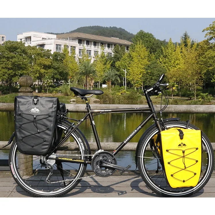 WHEEL UP PVC 25L Waterproof Cycling Rack Panniers Bicycle Travel Pannier Bag