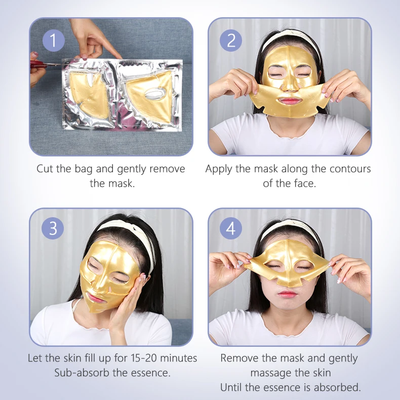 oem anti-wrinkle Gold Bio Collagen Crystal Facial Mask