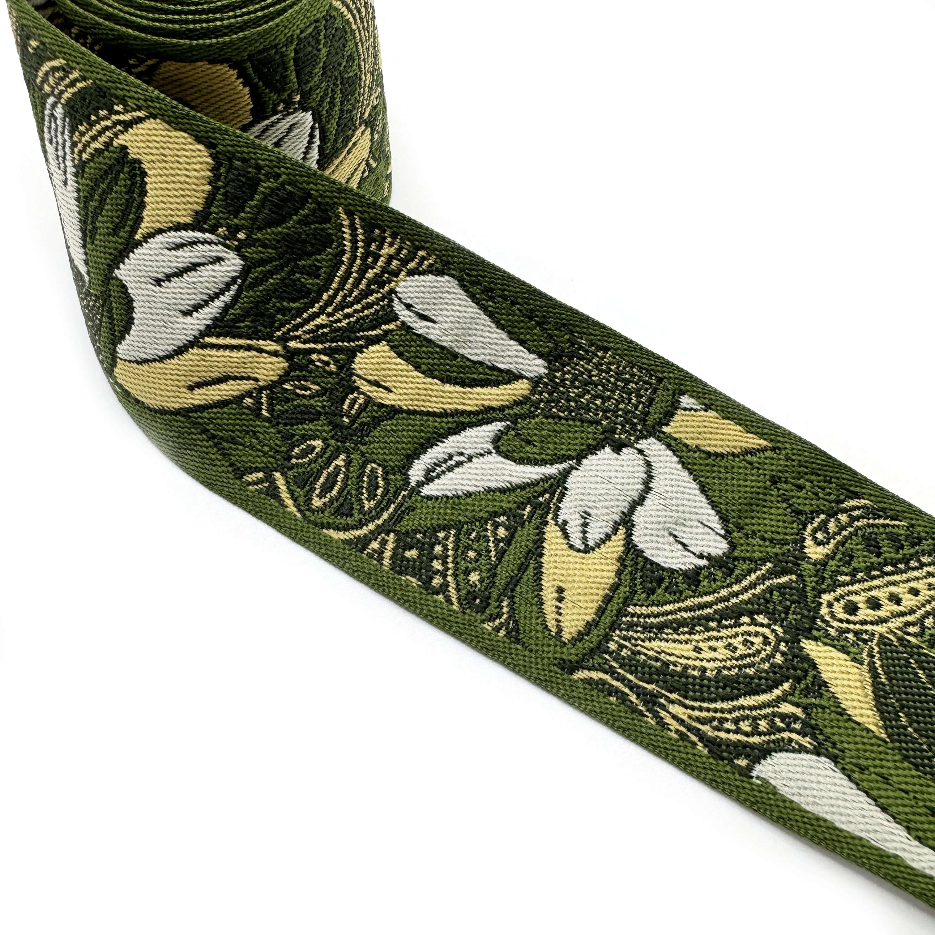 Professional Custom Exquisite Patterns 5 CM Retro Ethnic Wind Polyester Jacquard Webbing For Bag Strap