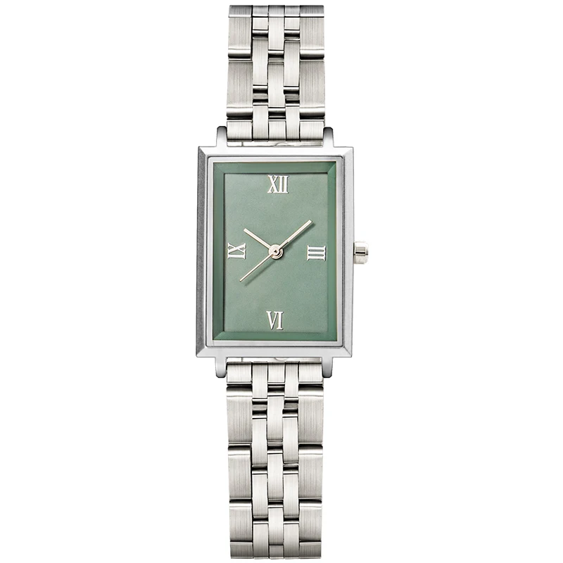 Fashion Zinc alloy silver band Fancy Women Watch bracelet square watch case