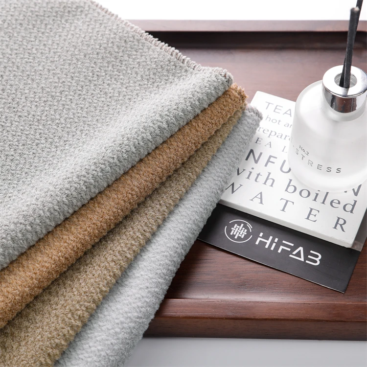 Home Textile Jacquard Classic Sofa Fabric Polyester Dyed Knitted Sofa Upholstery Fabric