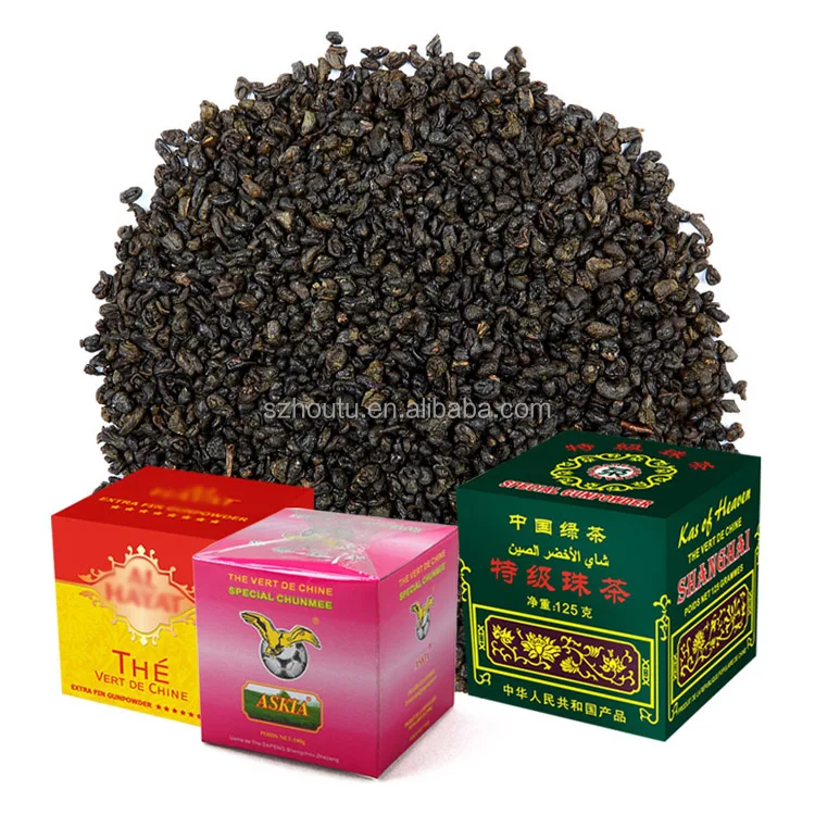 Morocco gunpowder tea 3505AAA organic tea in box SINIA El bellar quality