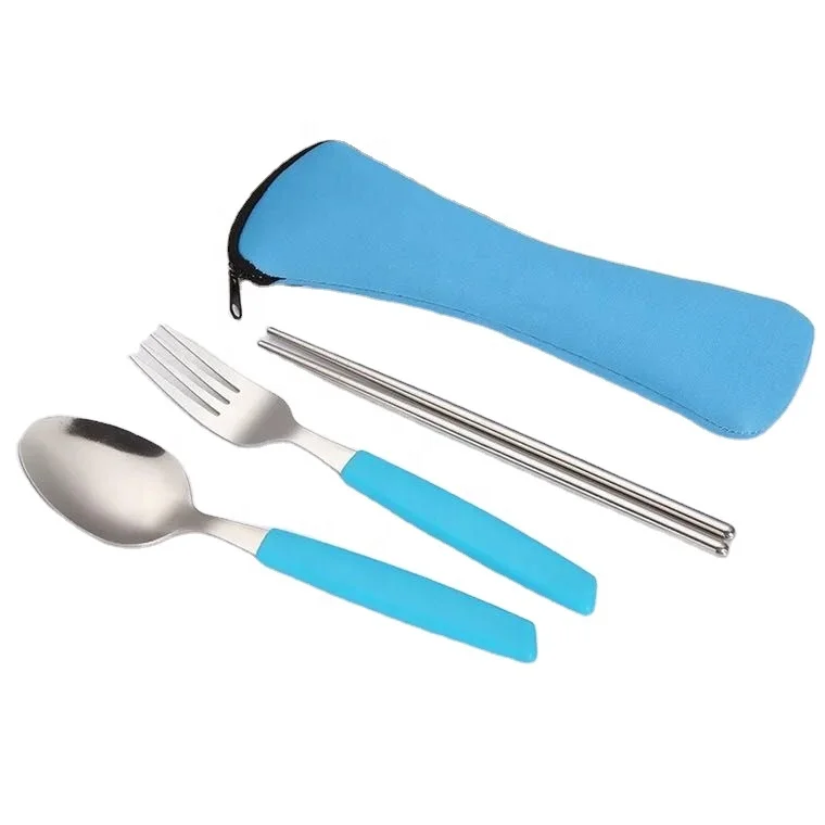 HOT Eco-friendly Reusable Travel Cutlery Set Cotton Bag