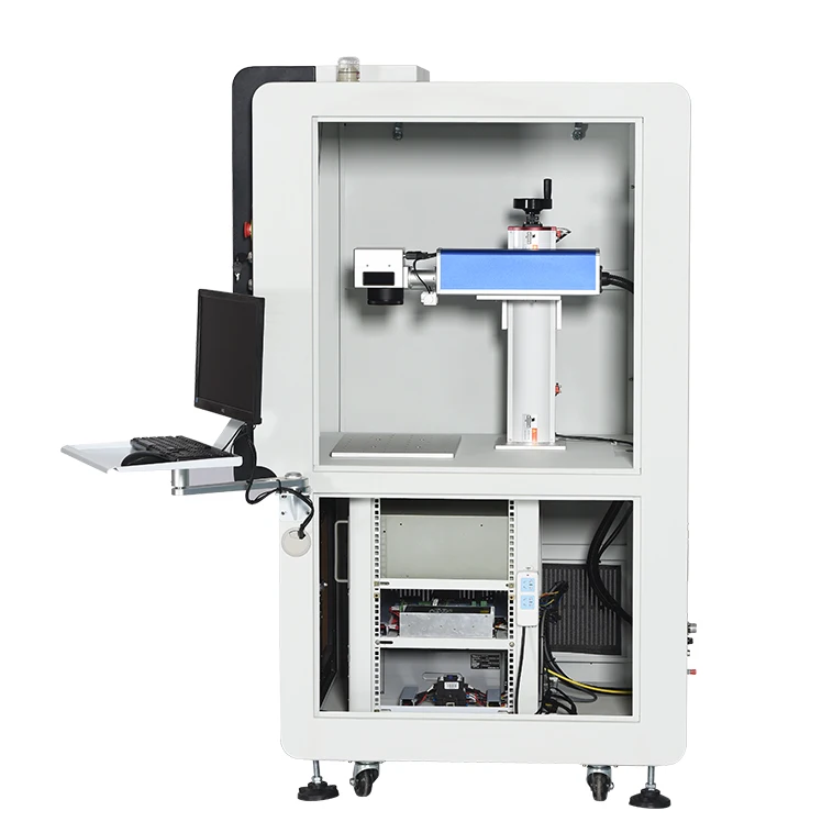 Fully Enclosed Fiber Laser Marking Engraving Etching Machine, for stainless steel, aluminum, copper, jewelry etc.