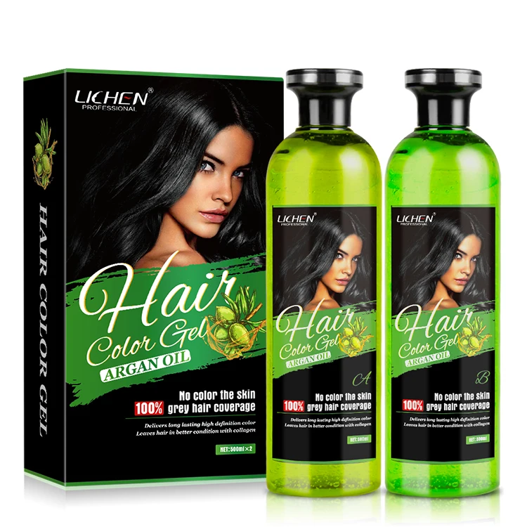 Private Label 100% Herbal Extracts Ammonia Free Long Lasting Gel Hair Color Dye