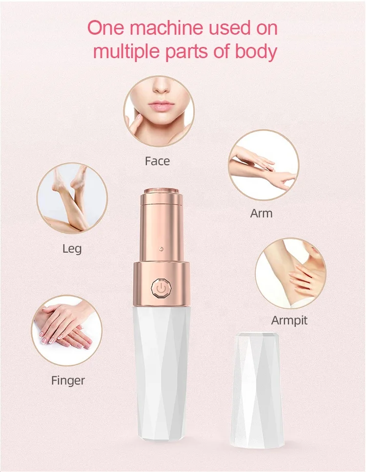 Factory Wholesale Women Hair Remover USB Rechargeable Eyebrow Trimmer Hair Remove Electric Ladies Face Shaver Epilator