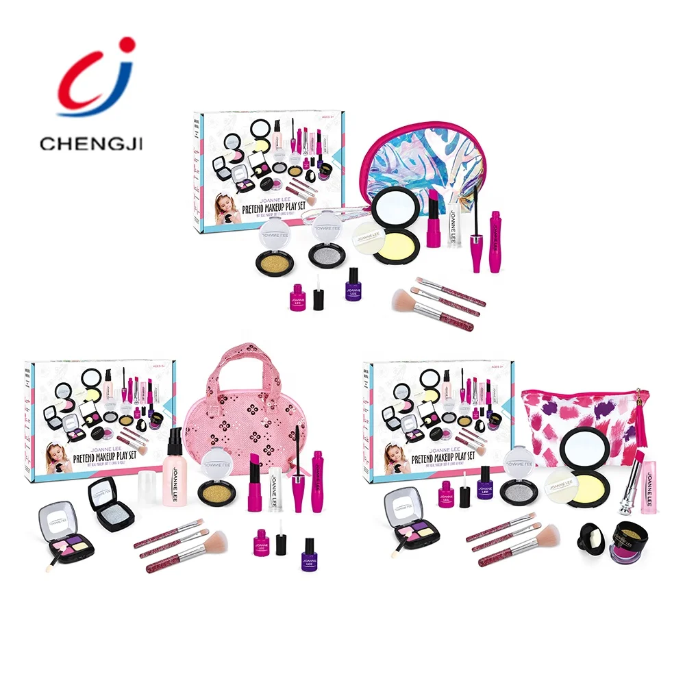 Kid Pretend Beaty Makeup Cosmetic Make Up Game Toy Play Set Real Makeup Girls Beauty Set Toy Fancy Plastic Makeup Purse