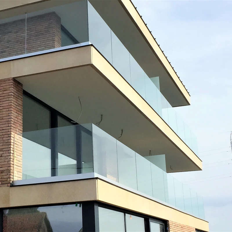 Customized Frameless Glass Railing Deck Railings Glass Balcony Glass Porch Rails