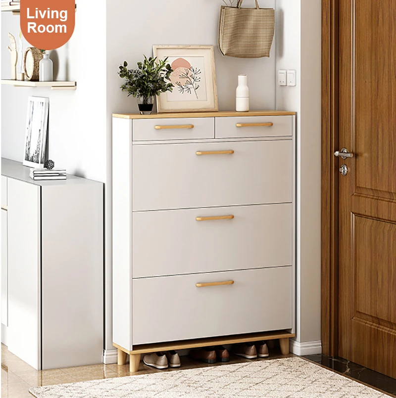 WIREKING Американский современный ультратонкий деревянный поворотный шкаф для обуви деревянная мебель