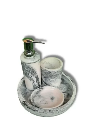 Набор из 5 предметов для ванной комнаты смолы держатель зубных щеток диспенсер мыла Коробка в зеркале индивидуальный набор