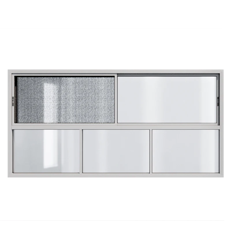 Upward Hurricane Impact Aluminum Pvc Upvc Bi Fold Window Double Glass Folding up Down Sliding Window