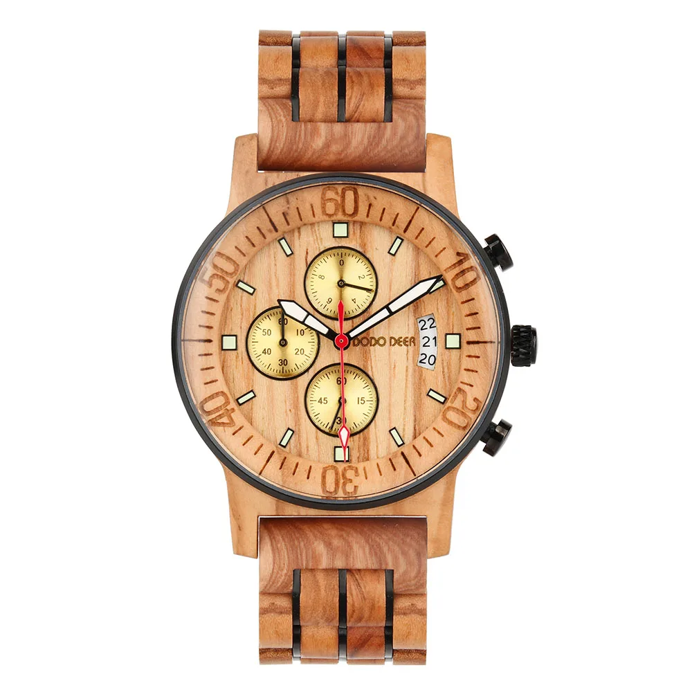 High Quality Wooden Quartz Wrist watch Wholesale OEM Custom LOGO With Cheap Price