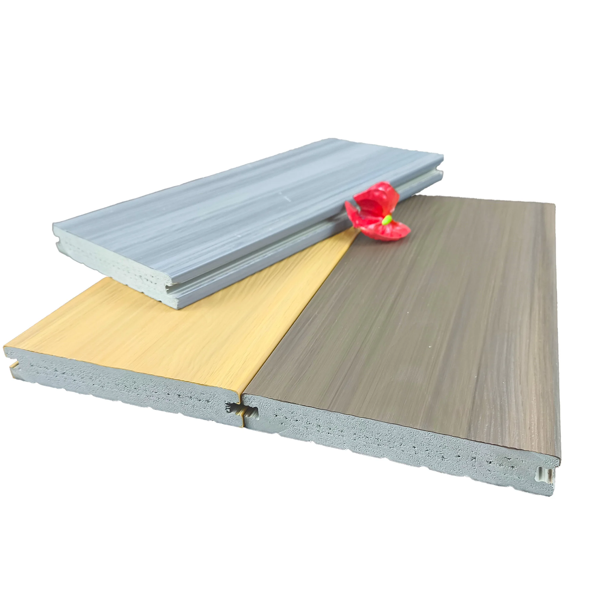 Install quickly gray suelo exterior composite ASA co-extrusion pvc foam decking for landscaping