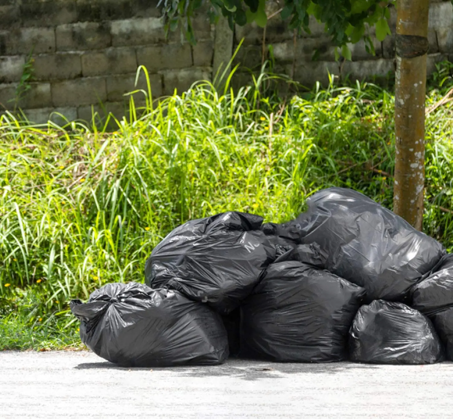 green hand stitching garden garbage bags flame pp woven bags for packing building