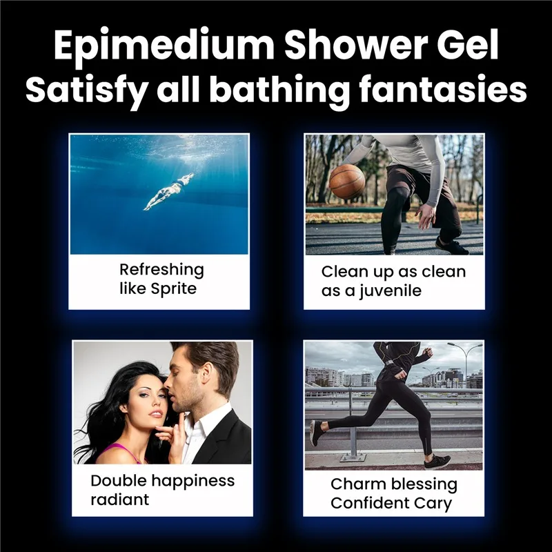 30ml epimedium shower gel odor removing private part cleaning endurance enhancing body lotion for men