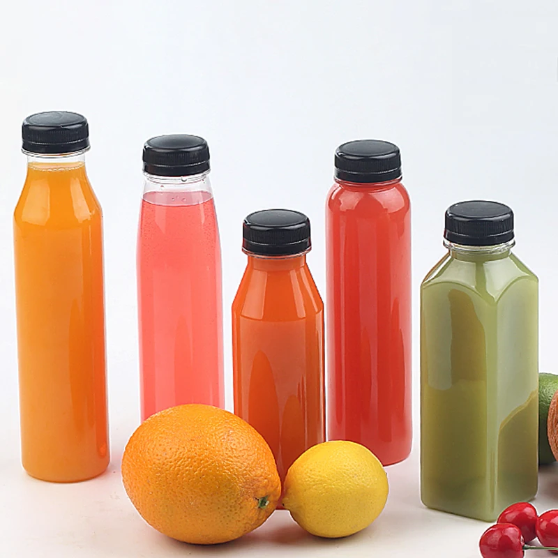 8 Oz Pet Plastic Reusabl Disposable Milk Bulk Beverage Juice Bottles With Tamper Evident Caps
