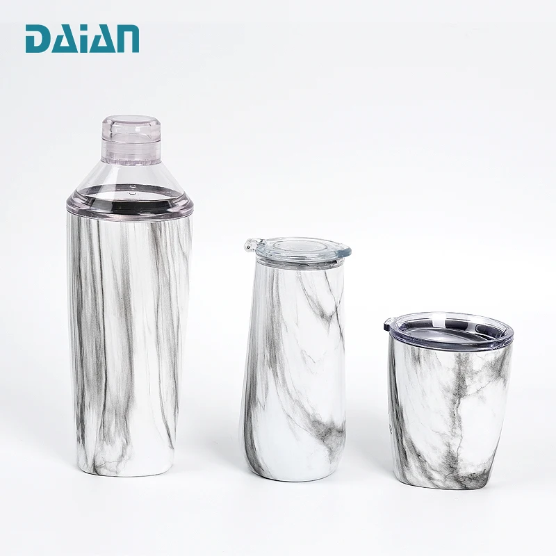 Stainless Steel Double Wall Tumbler Drink Mixer Cocktail Shaker Set luxury bar set