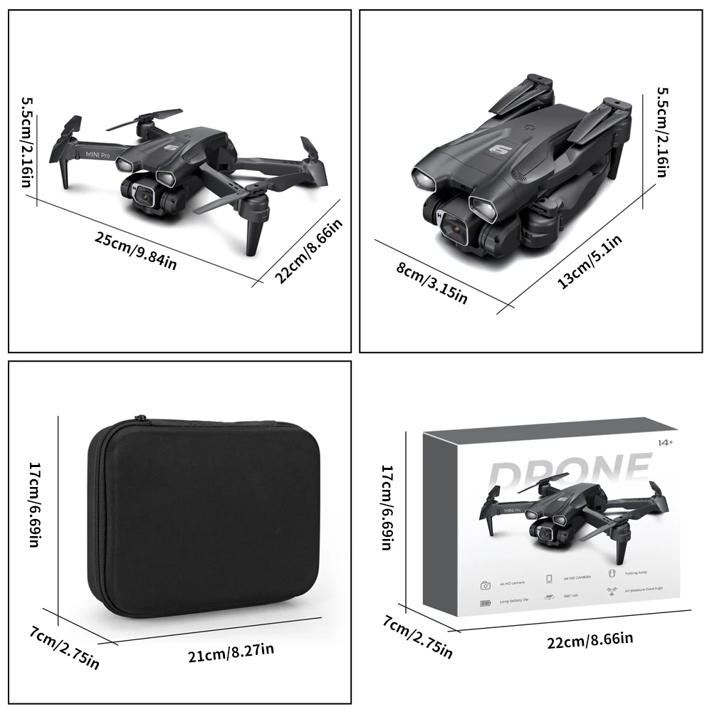 One Key Takeoff / Landing Mini Drone Avec Camera 4K 1080P Drone High Price Dc Drone For Kids