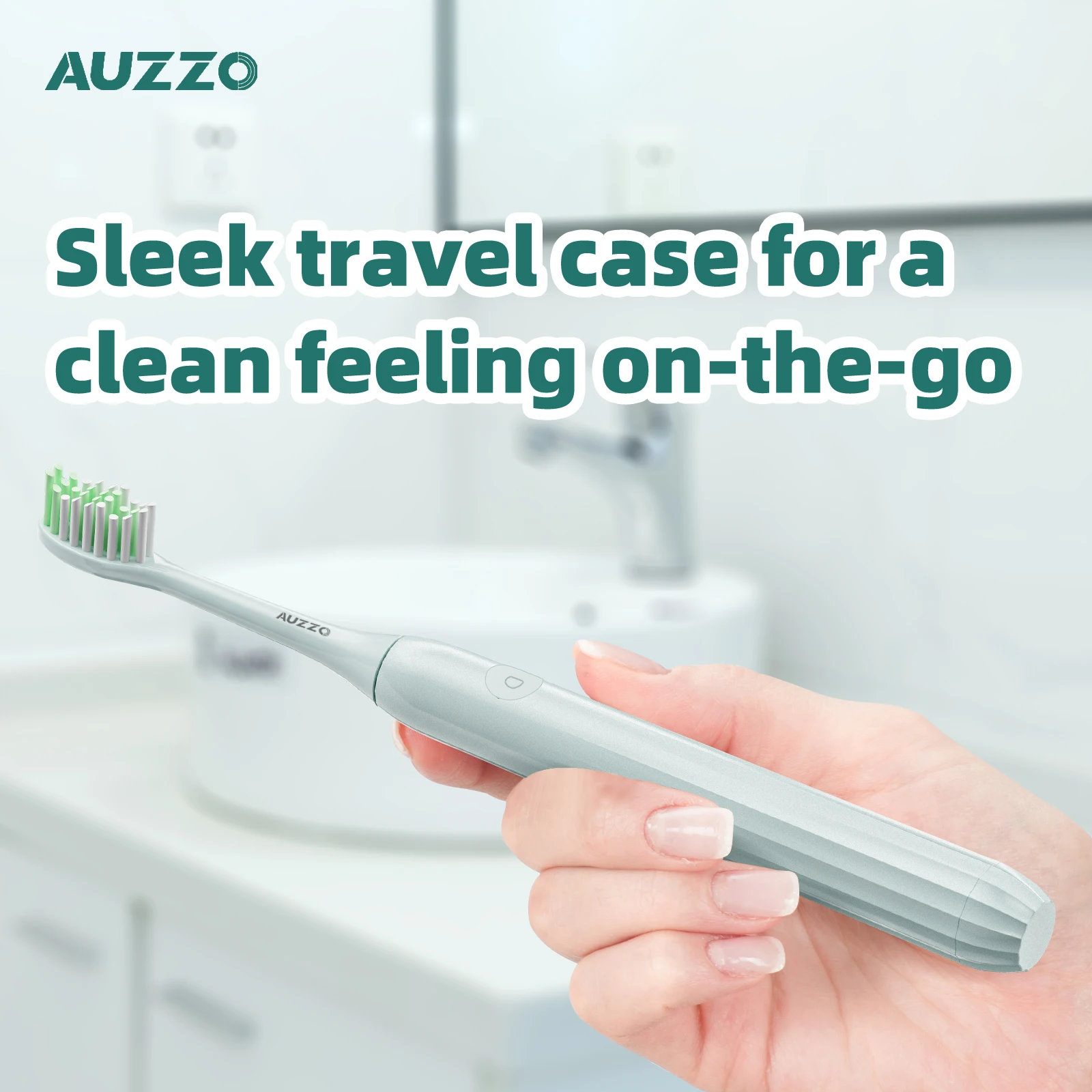 Электрическая зубная щетка на батарейках тонкая легкая портативная