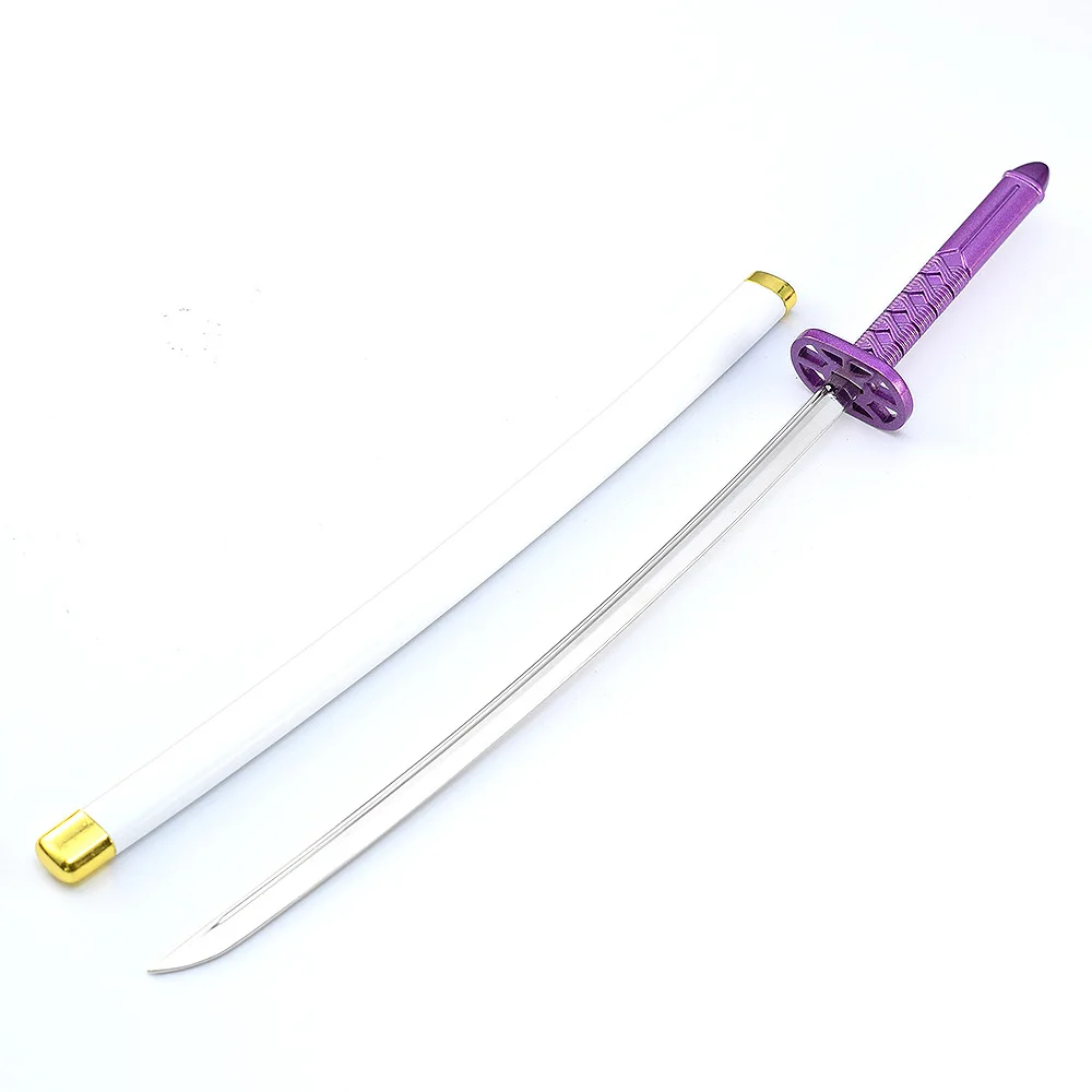 Zinc Alloy All Metal Small Toy Sword Bleach Kuchiki Rukia Zanpakutou Sode no Shirayuki 26cm 47g Mini Katana