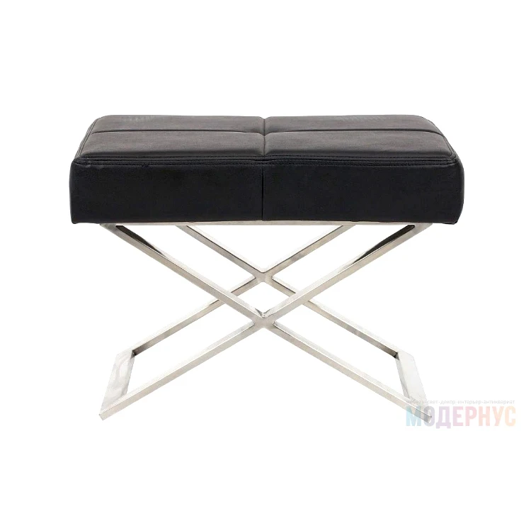 Leisure leather ottoman