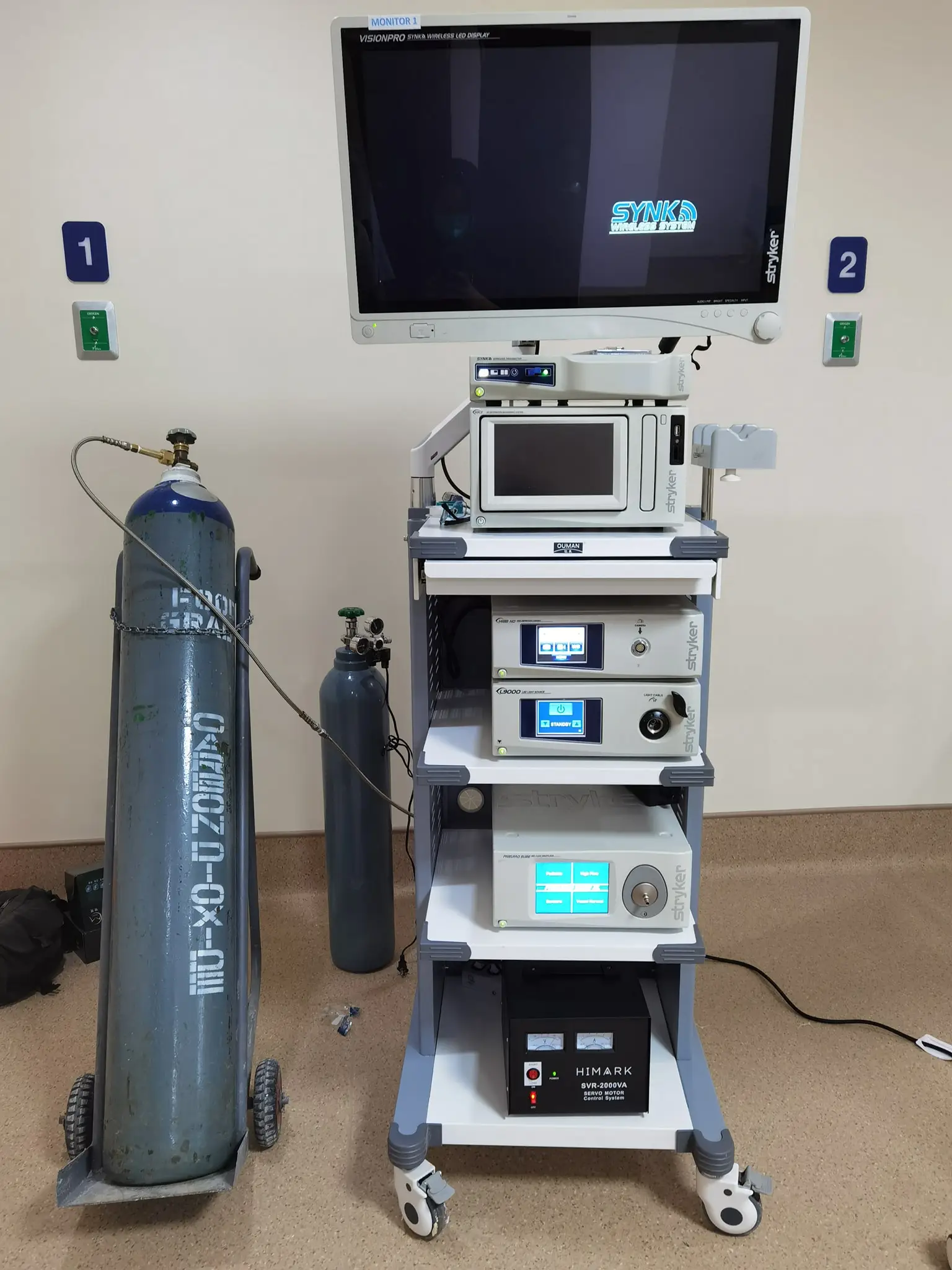 Hospital medical endoscopy cart trolley Endoscopic system trolley for sale