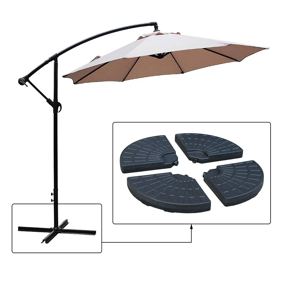 Hanging Outdoor offset umbrella parasols cantilever patio umbrella stand beach umbrella base
