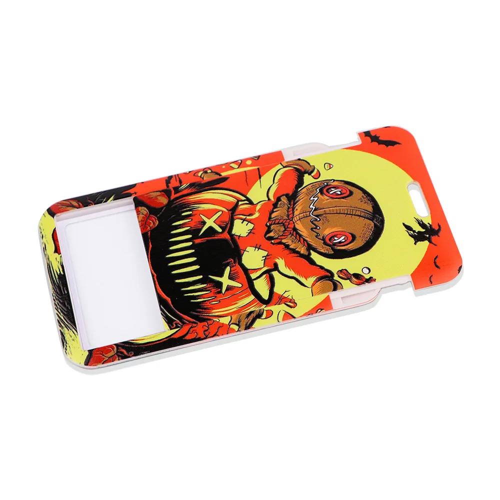 New Hot Selling Christmas Eve Horror Fright Sku ll Cartoon Phone Line Student Card Sleeve with Lanyard holder