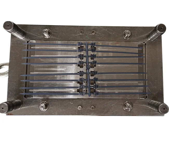 plastic nylon double head cable zip ties injection molding mould factory in mould city taizhou