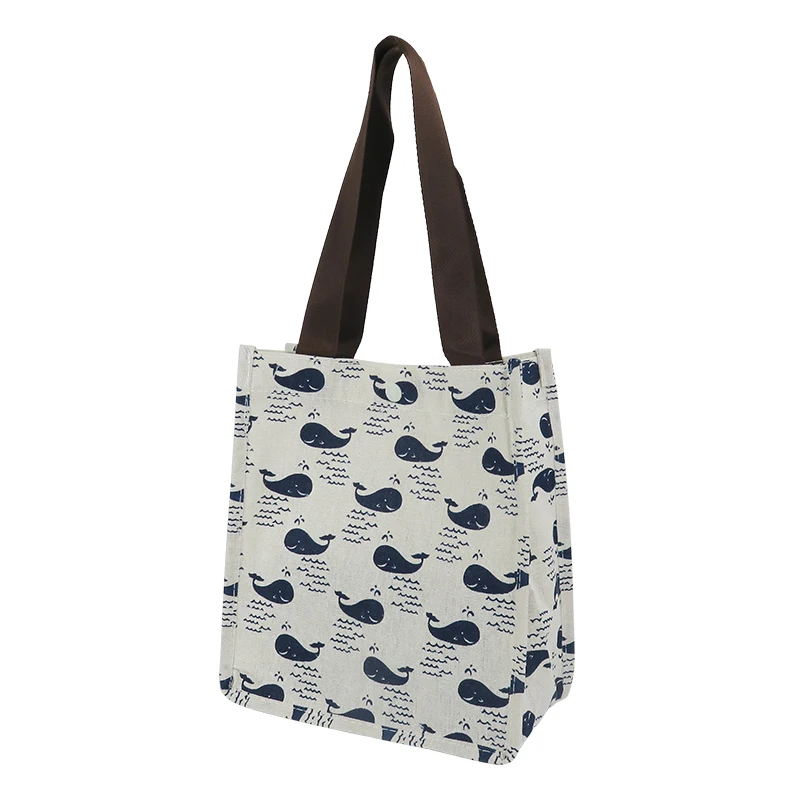 Customized Printing Eco-Friendly Reusable Hemp Grocery Bags Linen Tote Shopping Jute Bags