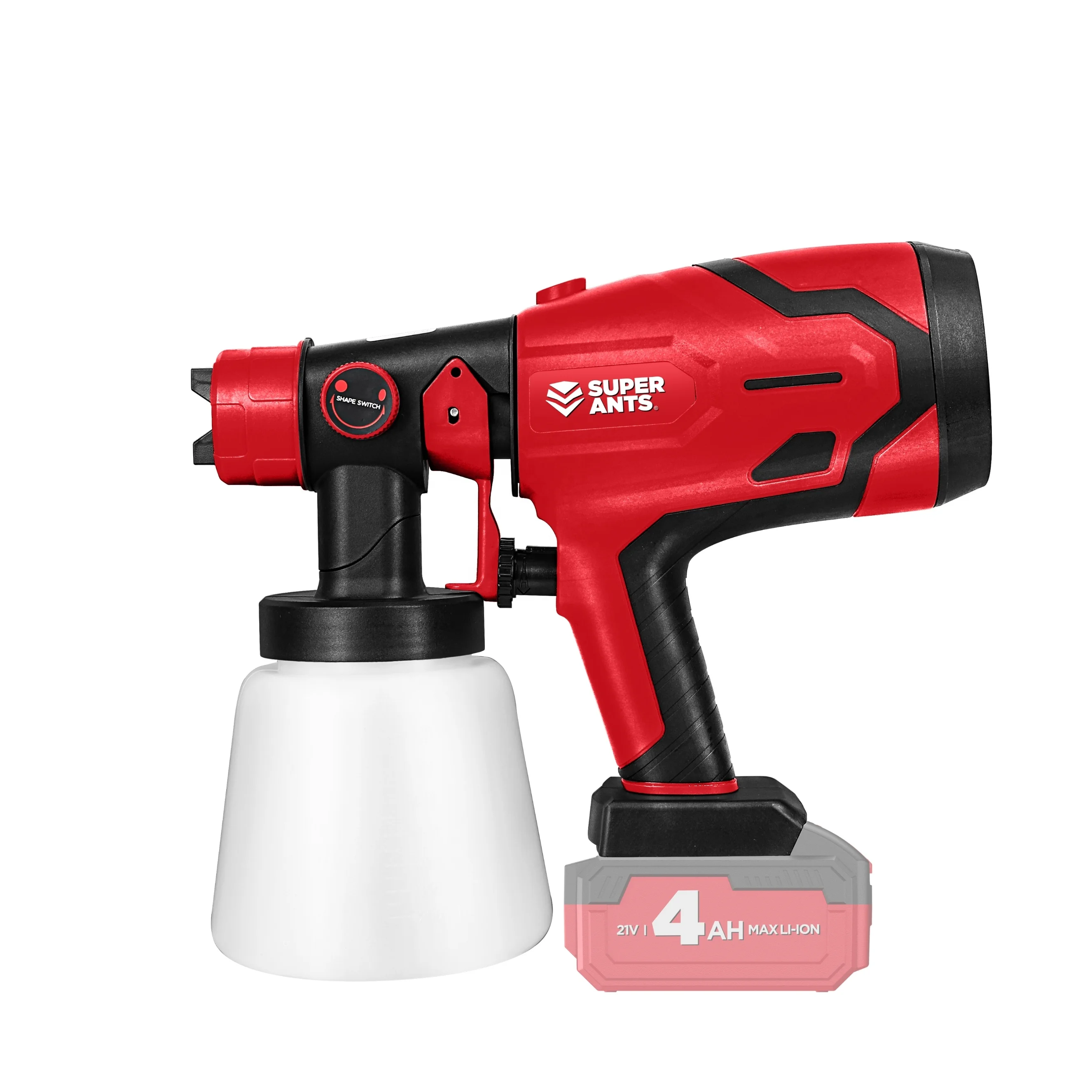 Super Ants 2024 Airless Paint Sprayer Electric Lithium Battery Powered 800ml Cup Volume New Spray Gun for Painting