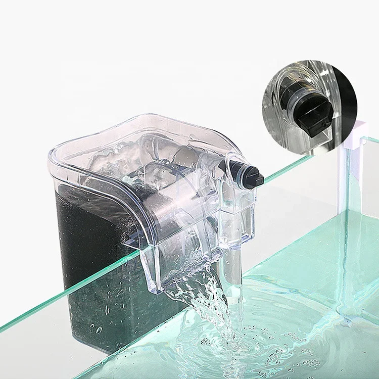 220l/h 3w water plant transparent external water strainer fountain pet filter for fish bowl