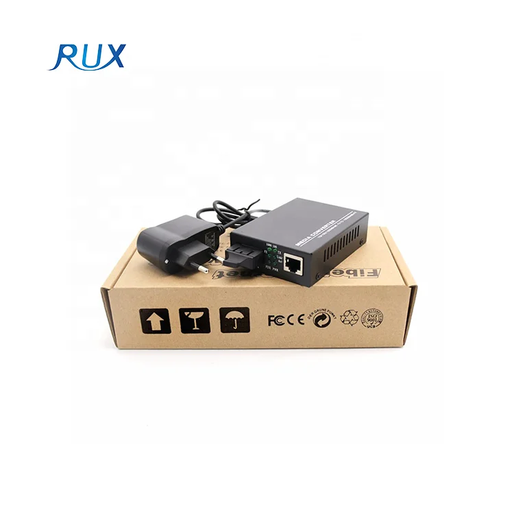 Gigabit 10/100/1000M Ethernet Duplex SC/UPC Fiber Port Optical Fiber Media Converter